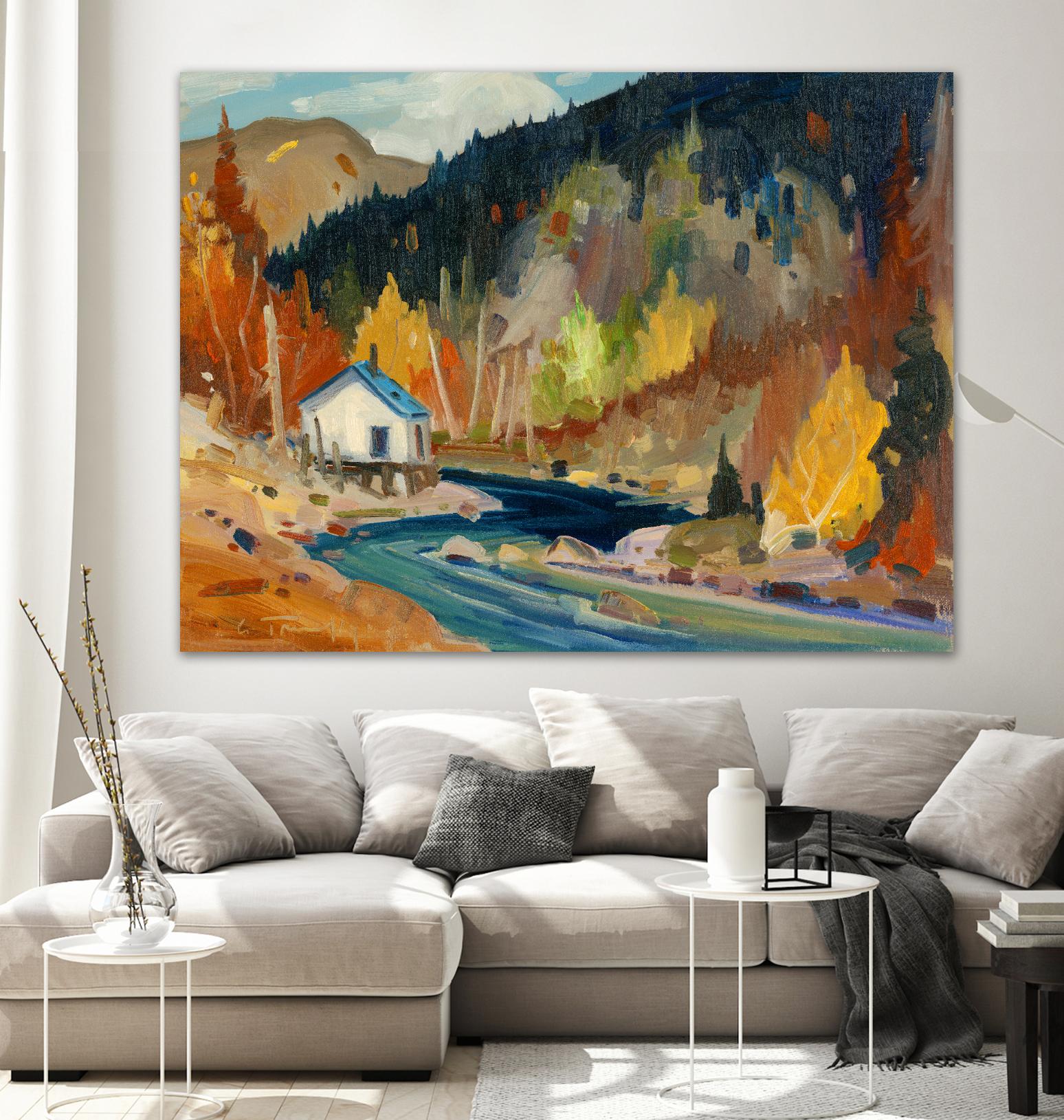 Saveur d’automne by Louis Tremblay on GIANT ART - blue landscape
