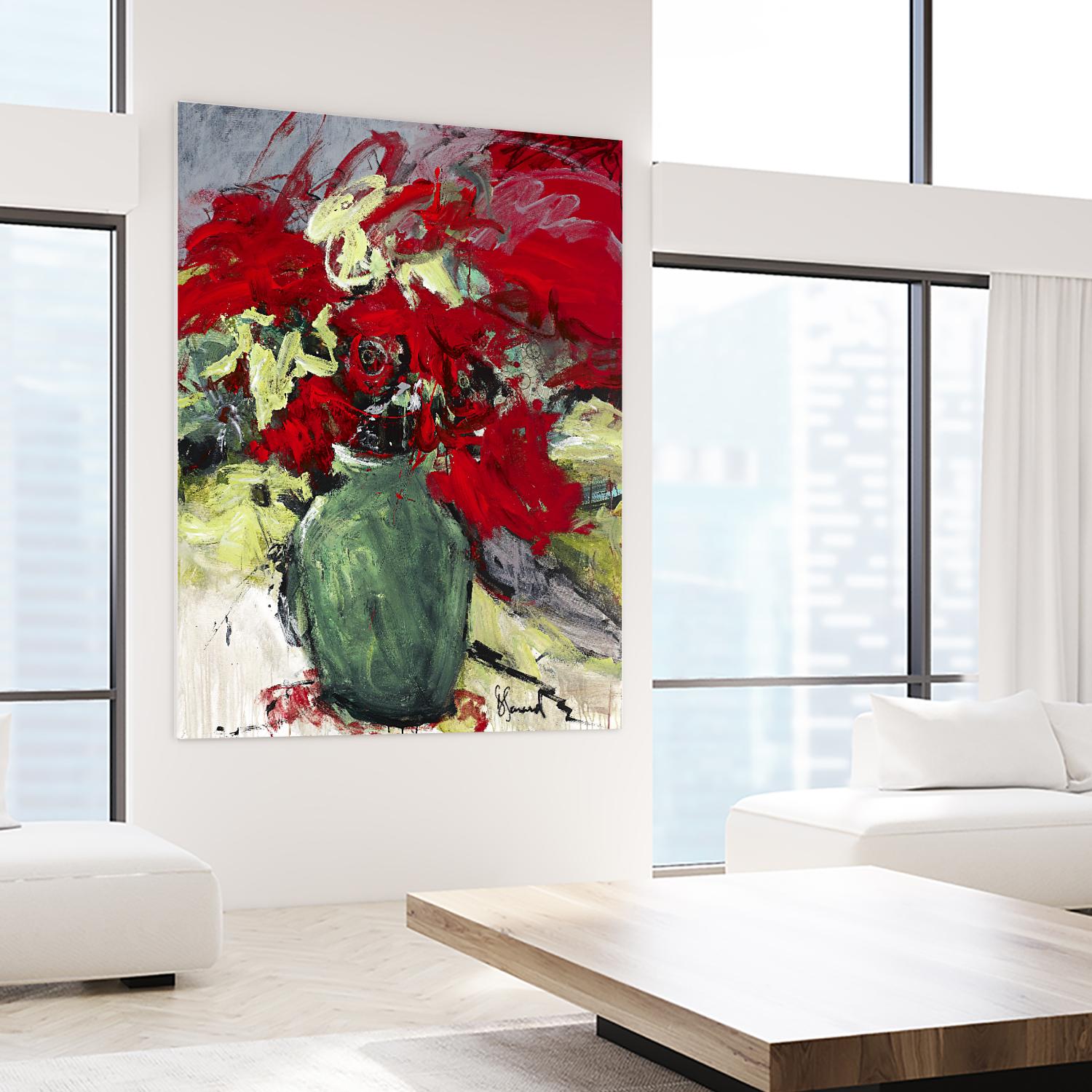 aquarius by Doris Savard on GIANT ART - green floral