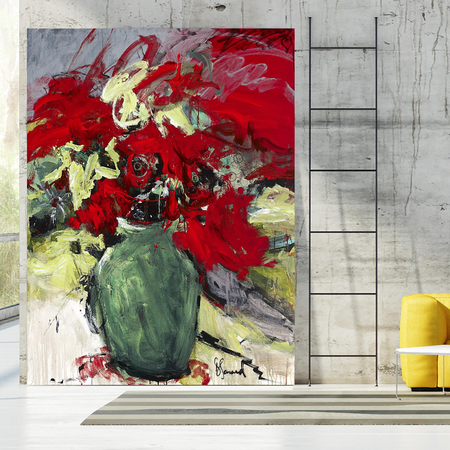 aquarius by Doris Savard on GIANT ART - green floral