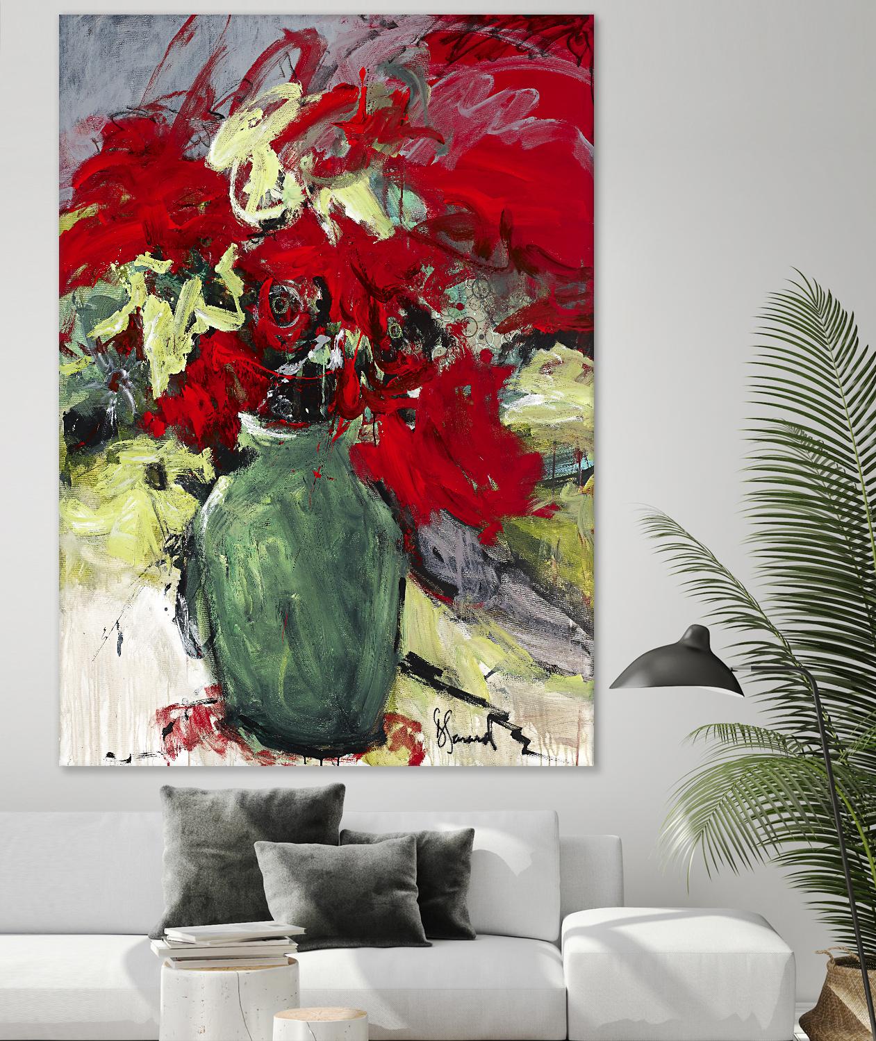 aquarius by Doris Savard on GIANT ART - green floral