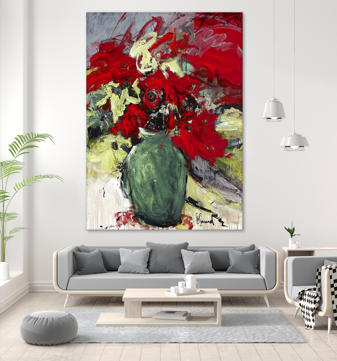 aquarius by Doris Savard on GIANT ART - green floral