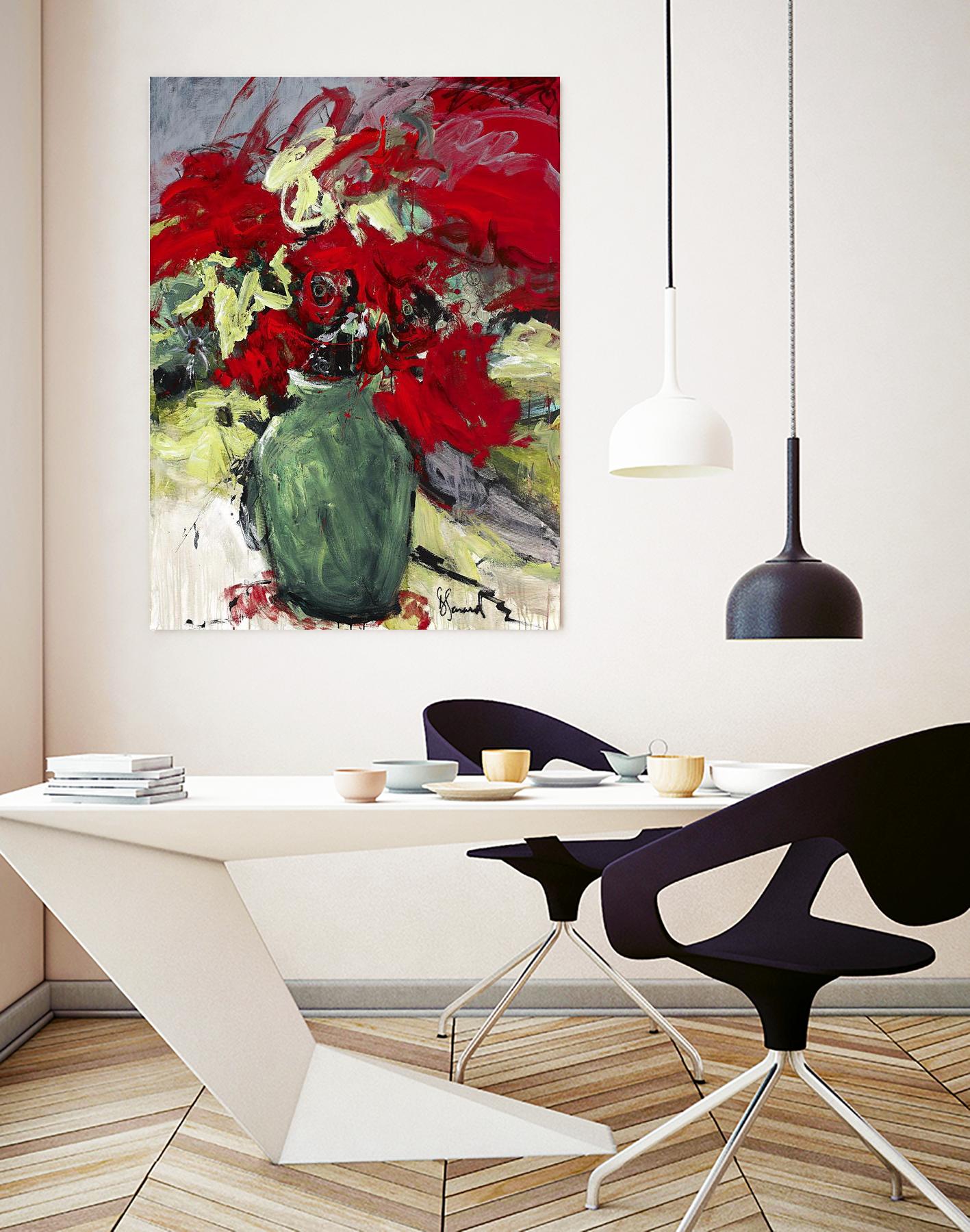 aquarius by Doris Savard on GIANT ART - red flowers peintres canadiens