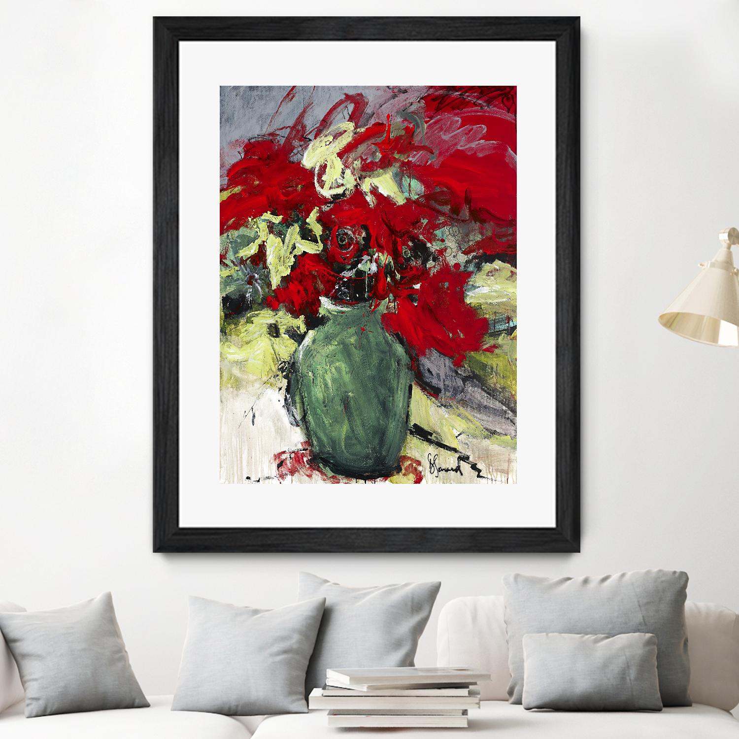 aquarius by Doris Savard on GIANT ART - red flowers peintres canadiens