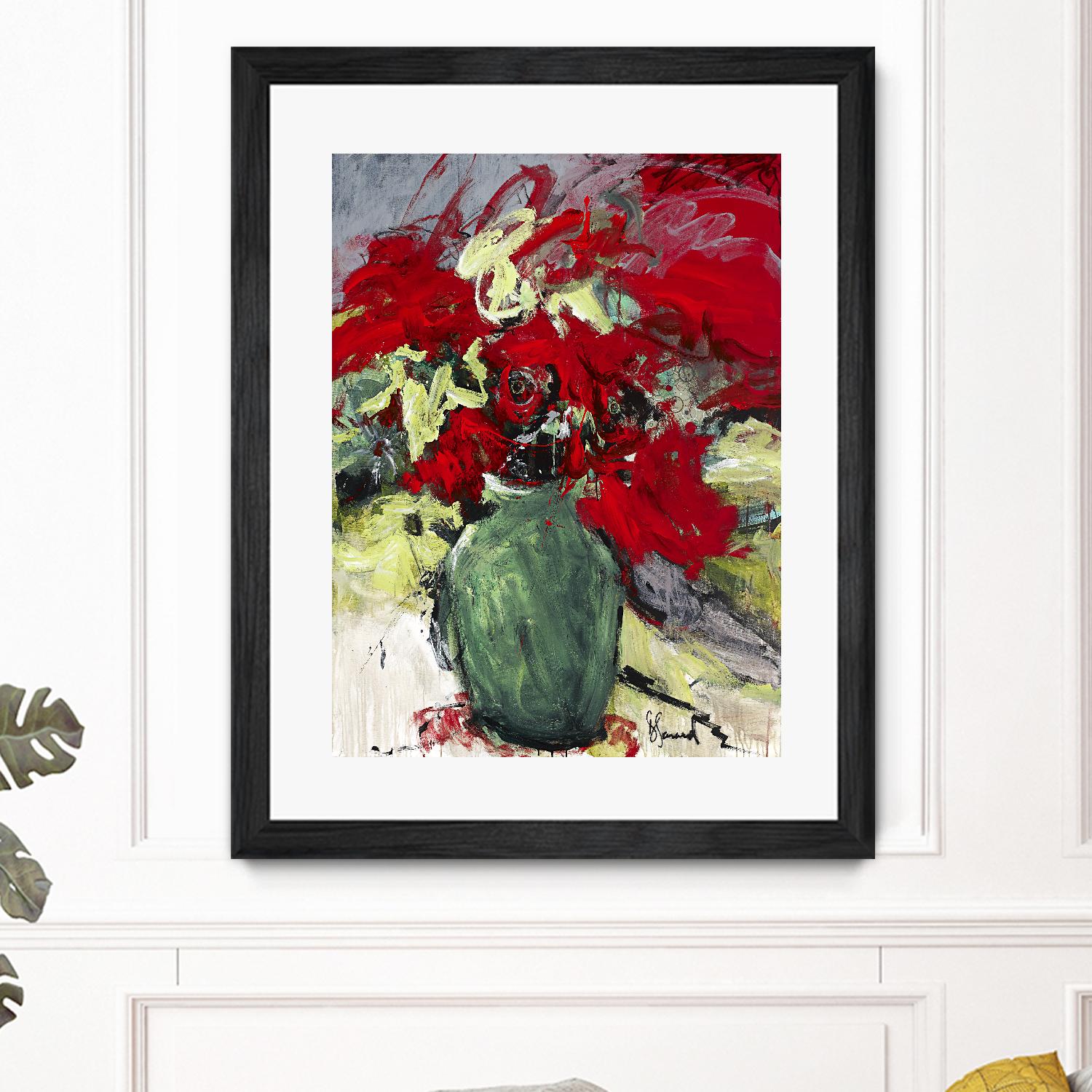 aquarius by Doris Savard on GIANT ART - red flowers peintres canadiens