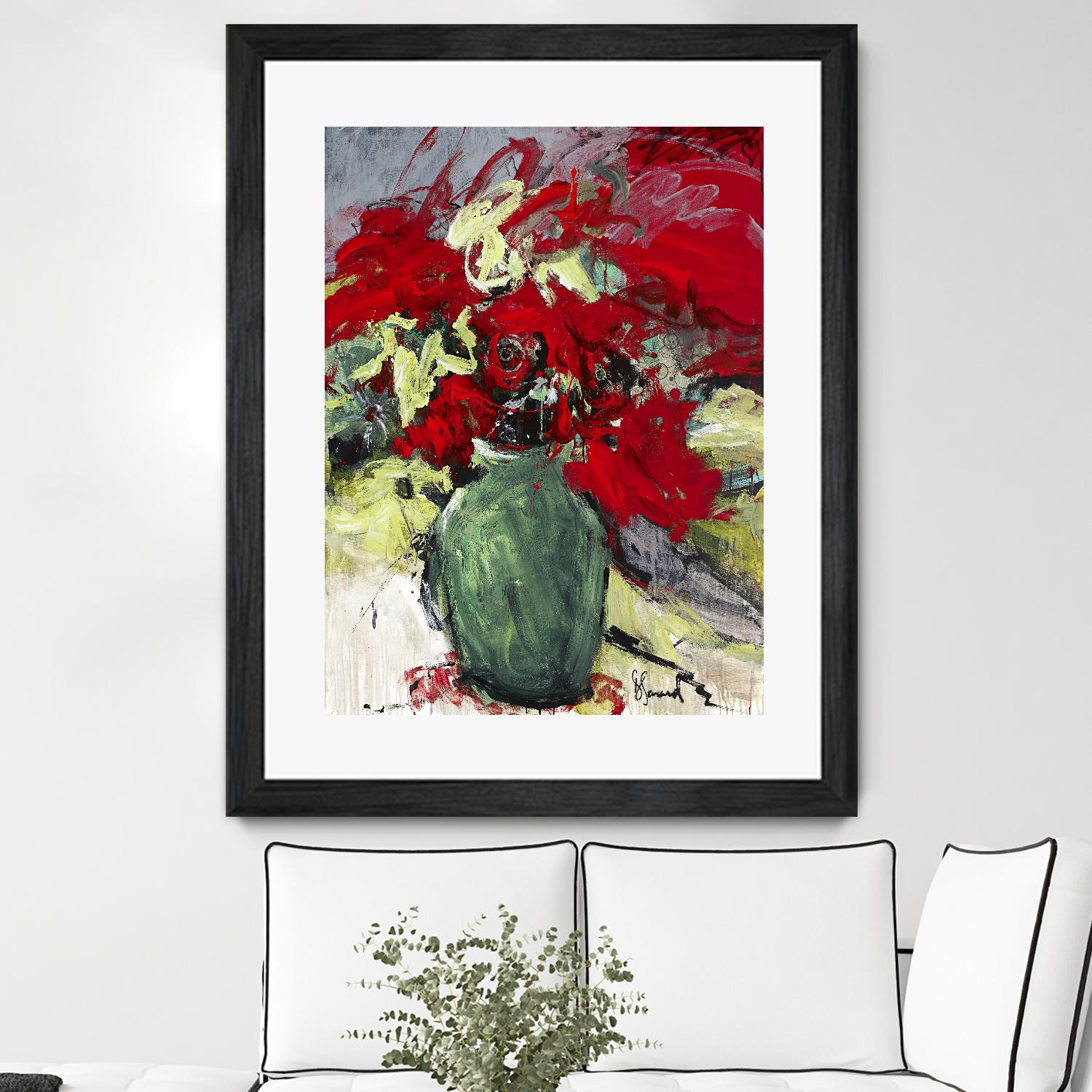 aquarius by Doris Savard on GIANT ART - red flowers peintres canadiens