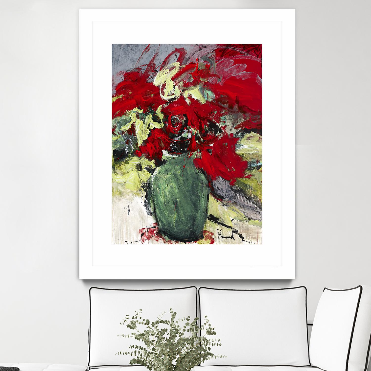 aquarius by Doris Savard on GIANT ART - red flowers peintres canadiens