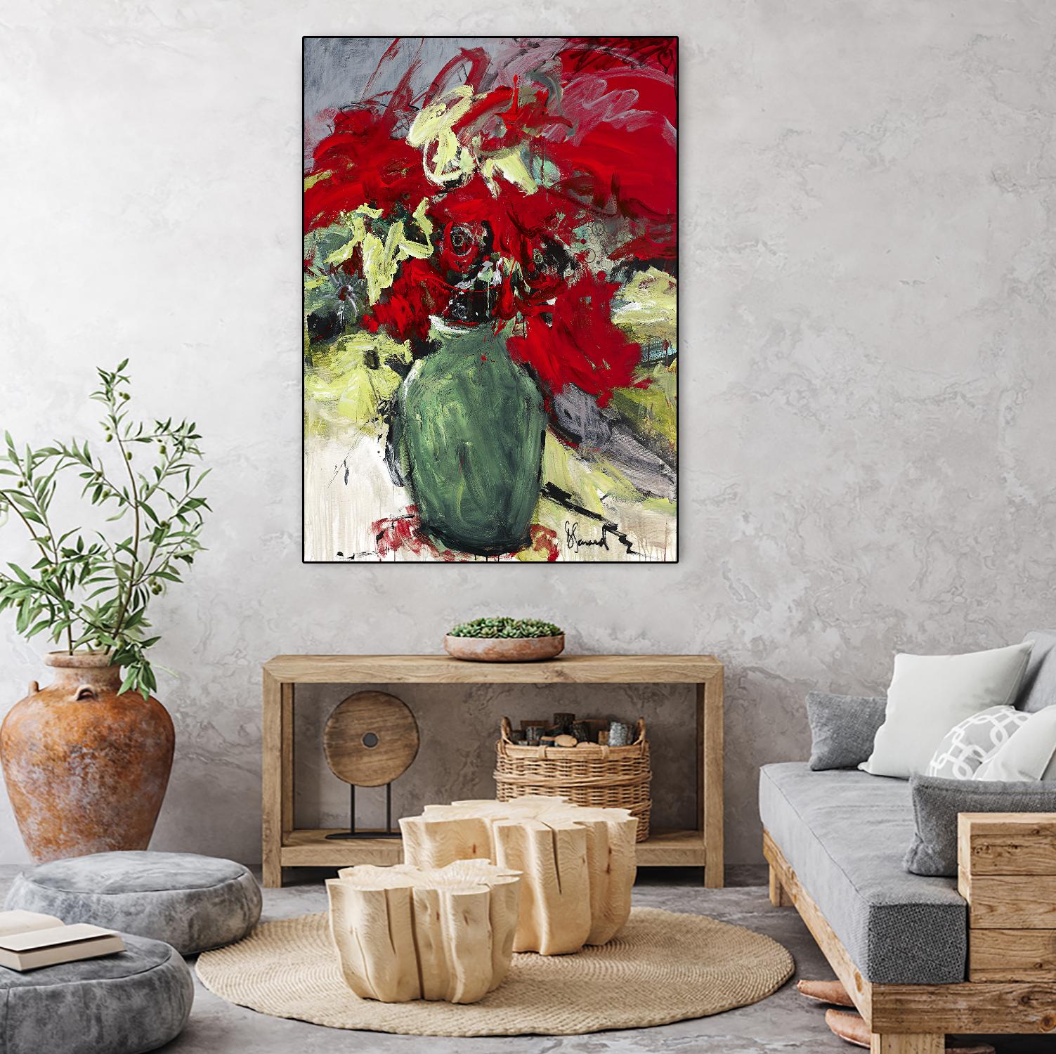 aquarius by Doris Savard on GIANT ART - green floral