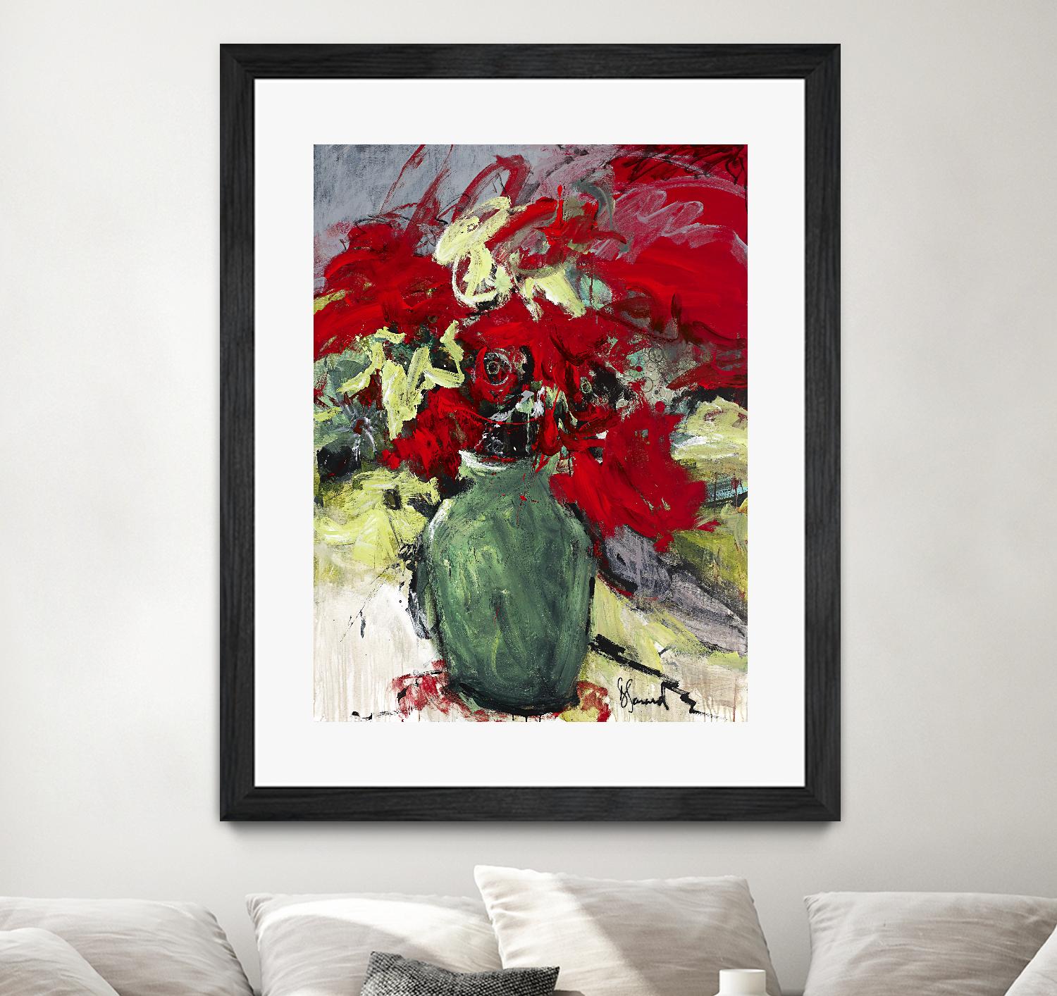 aquarius by Doris Savard on GIANT ART - red flowers peintres canadiens