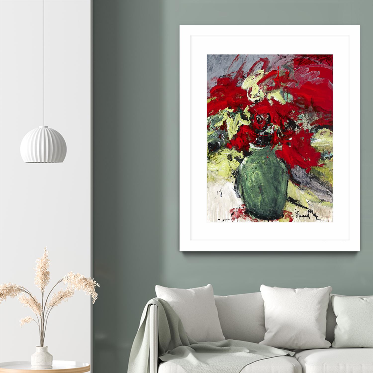 aquarius by Doris Savard on GIANT ART - red flowers peintres canadiens