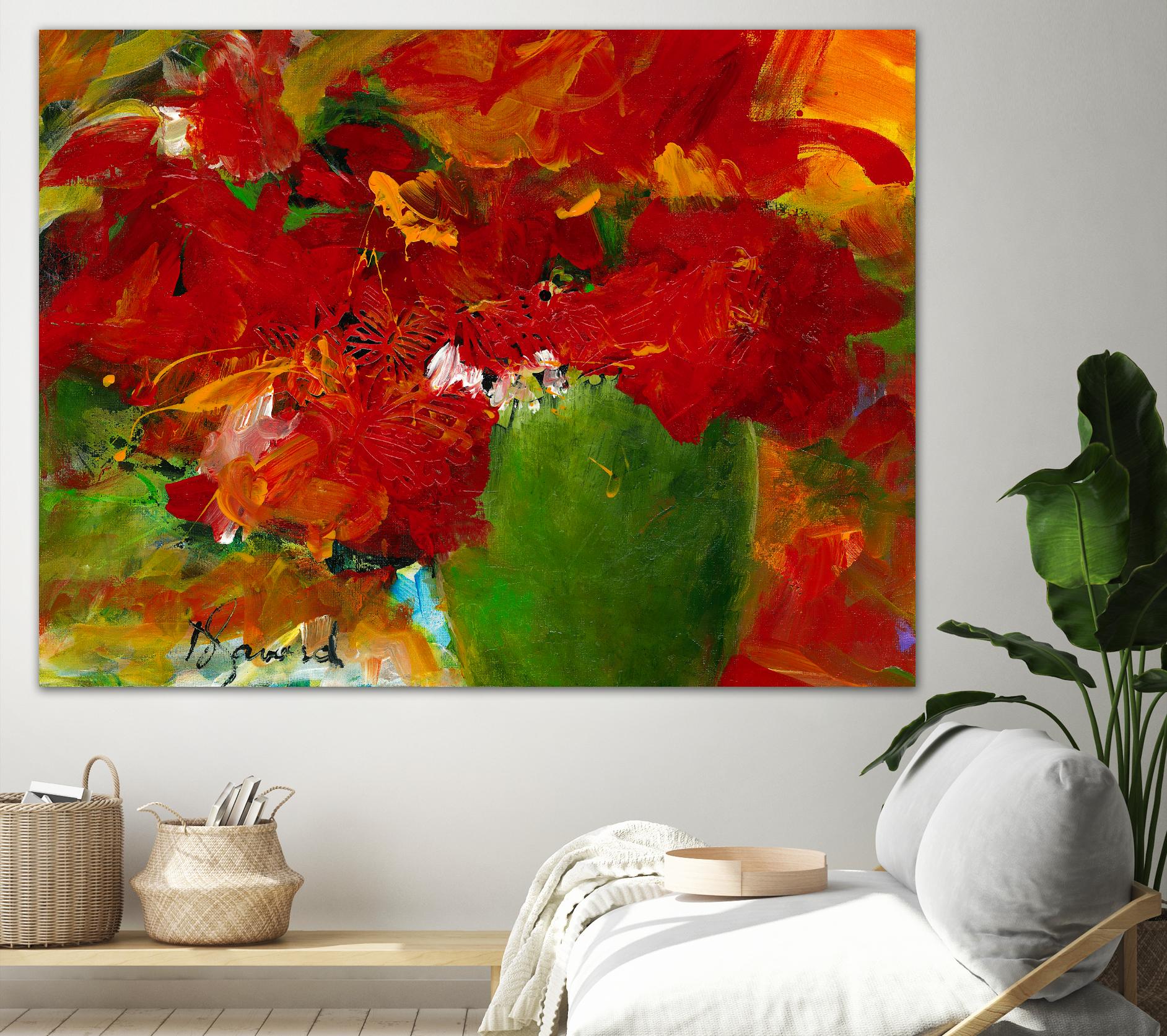 Amazona by Doris Savard on GIANT ART - red floral