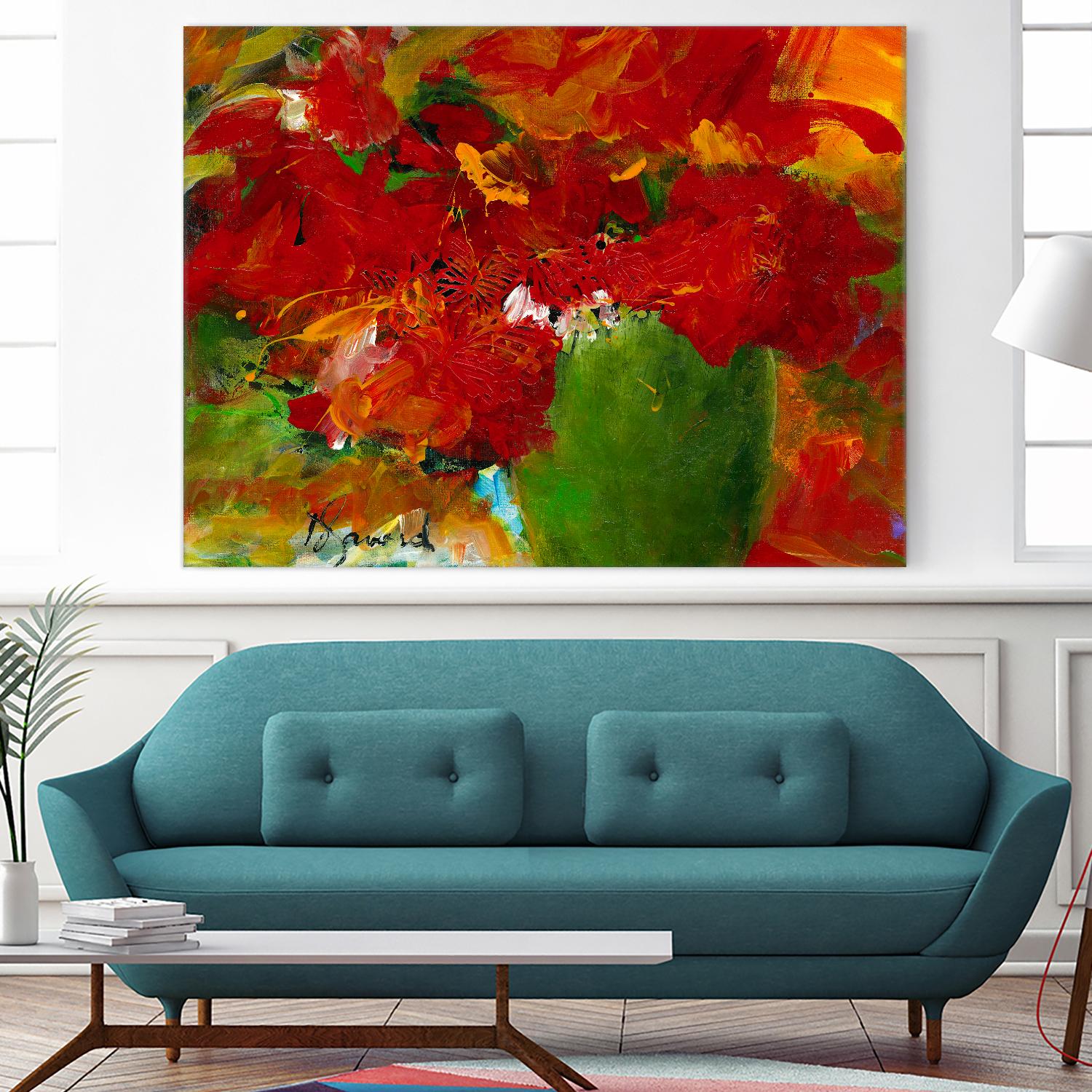 Amazona by Doris Savard on GIANT ART - red floral