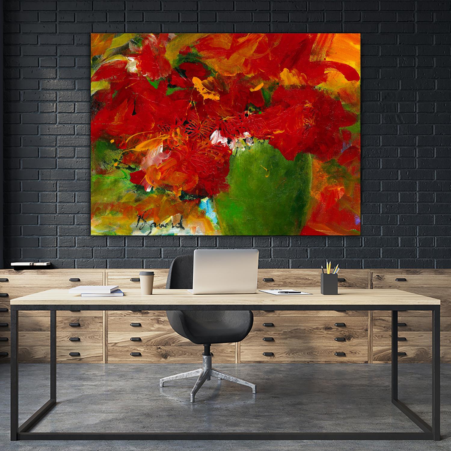 Amazona by Doris Savard on GIANT ART - red floral