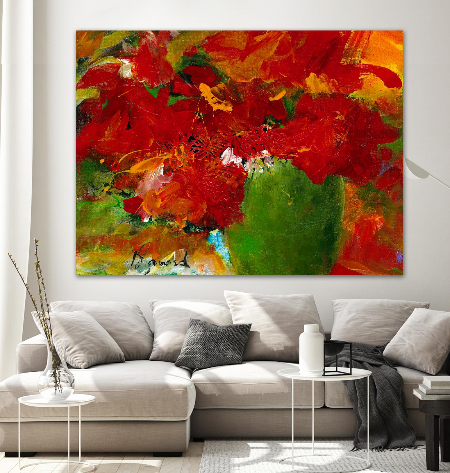Amazona by Doris Savard on GIANT ART - red floral