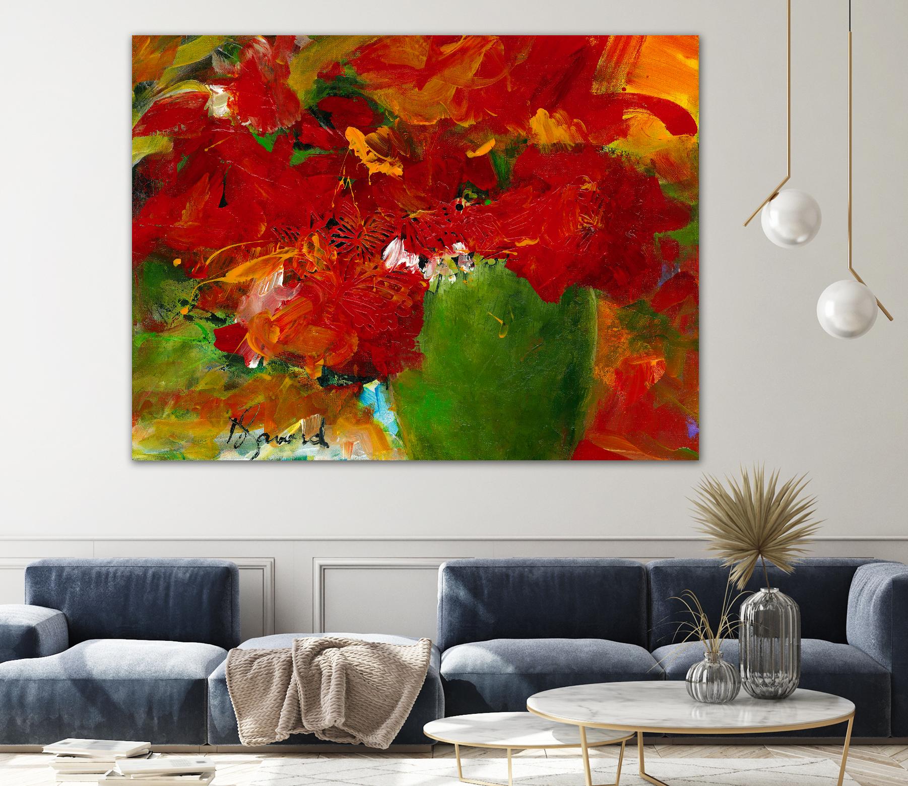 Amazona by Doris Savard on GIANT ART - red floral