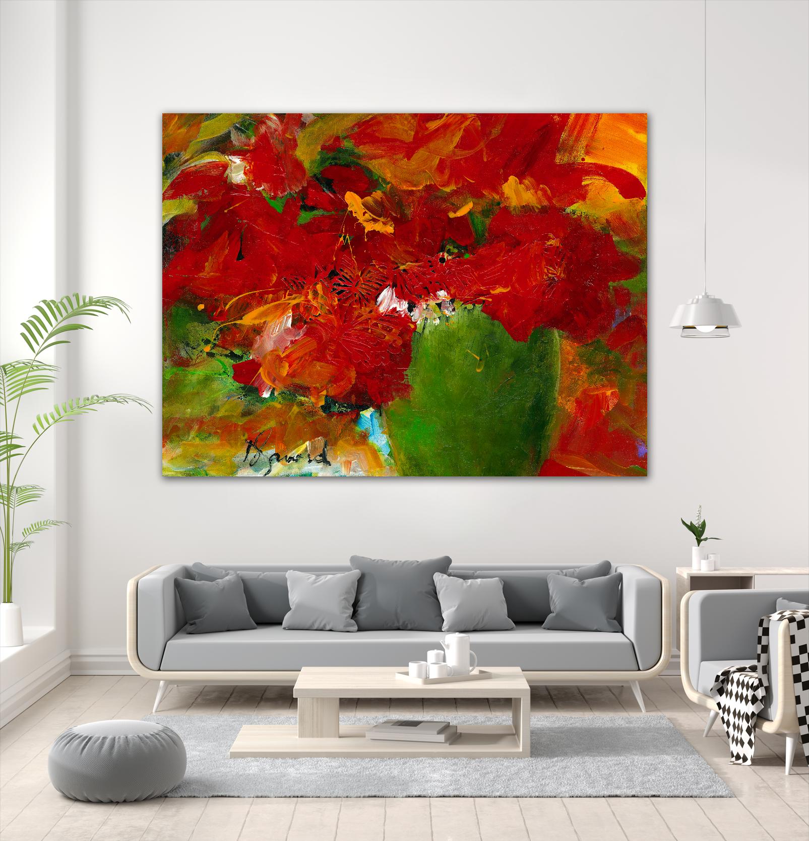 Amazona by Doris Savard on GIANT ART - red floral