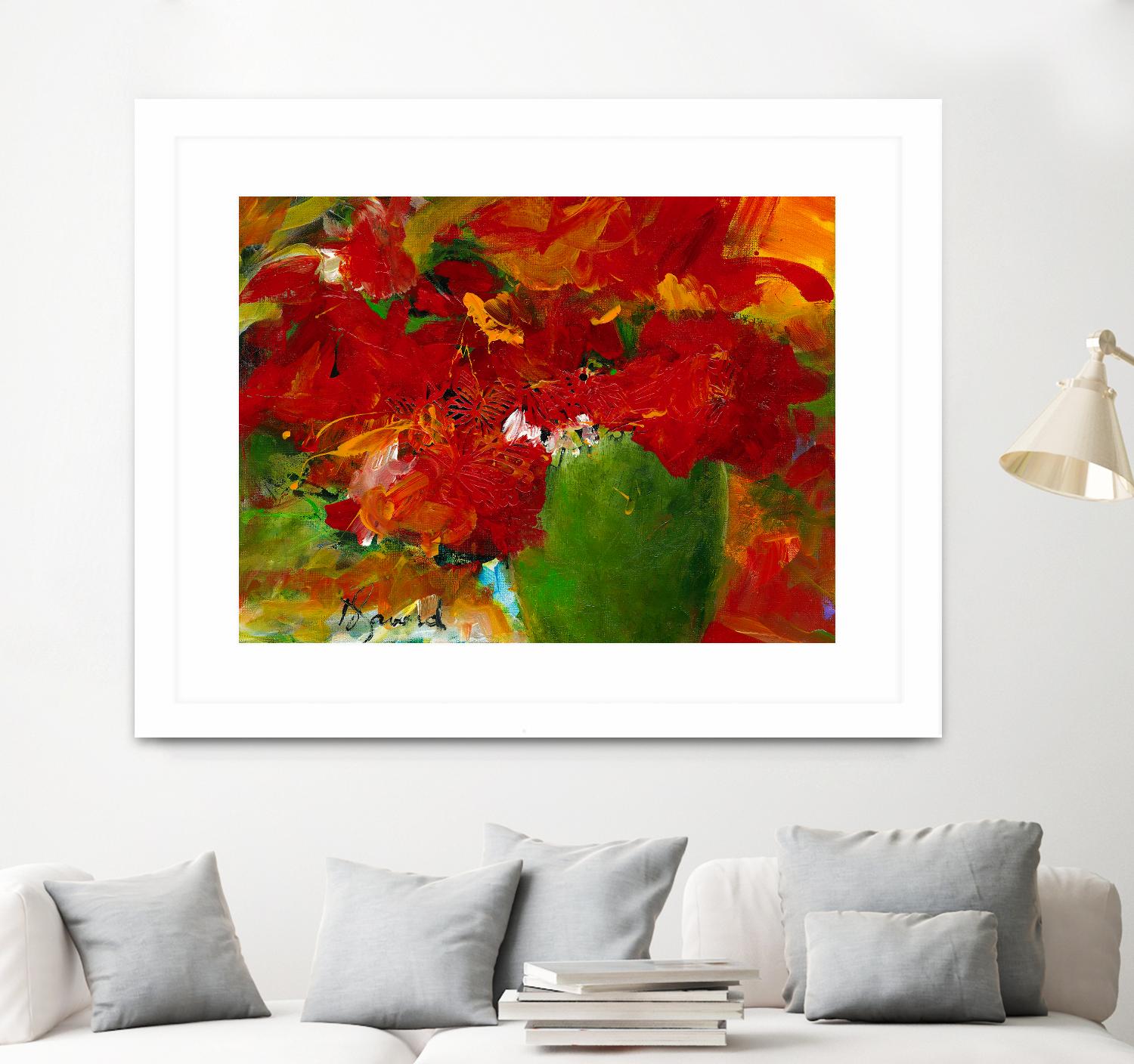 Amazona by Doris Savard on GIANT ART - red flowers contemporary