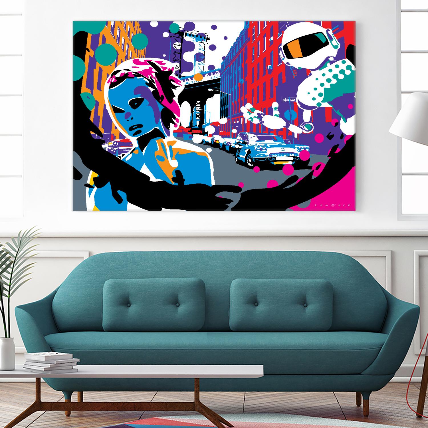 Brooklyn by Ray Lengelé on GIANT ART - red street art robot