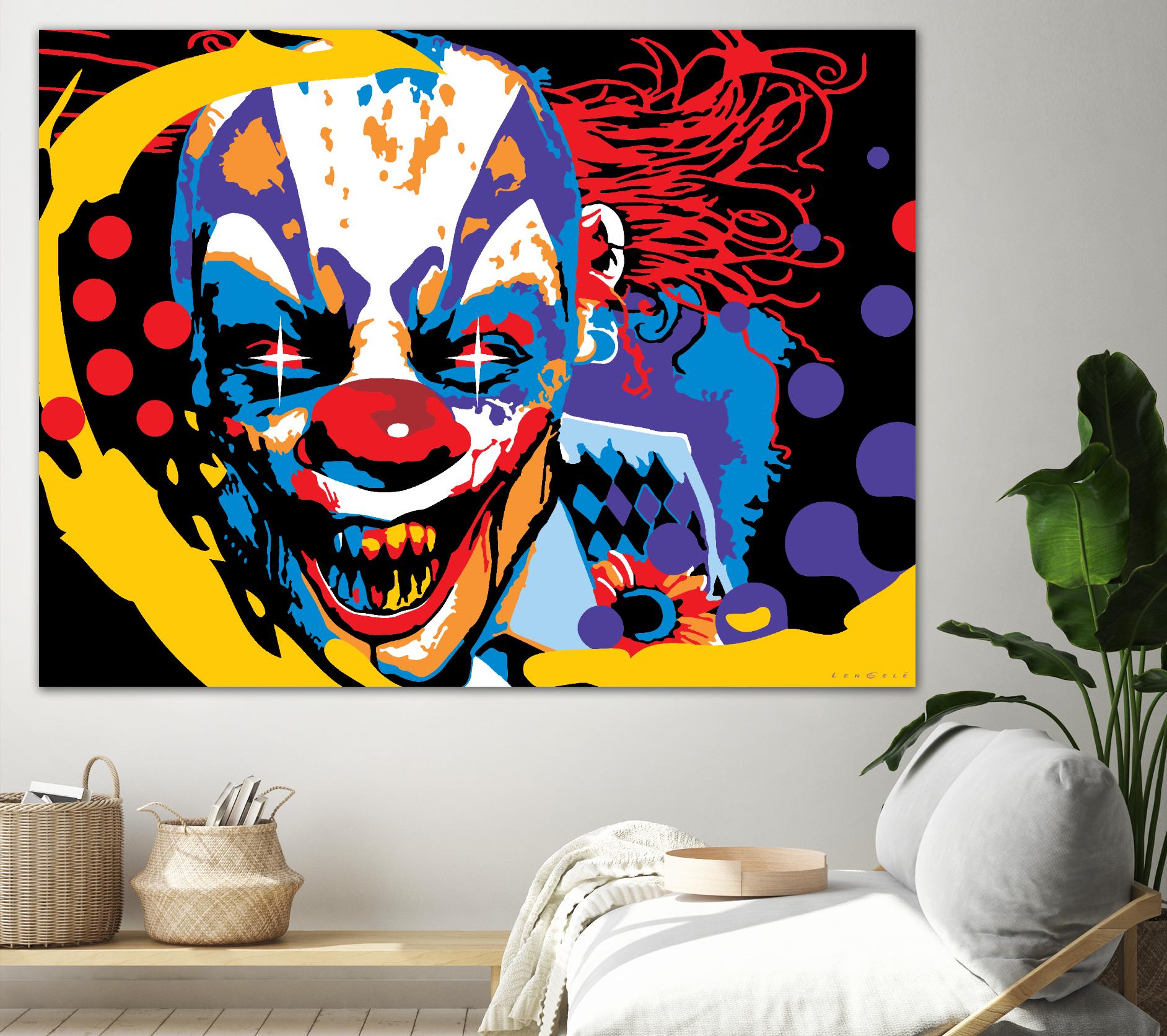 Clown by Ray Lengelé on GIANT ART - red street art horror