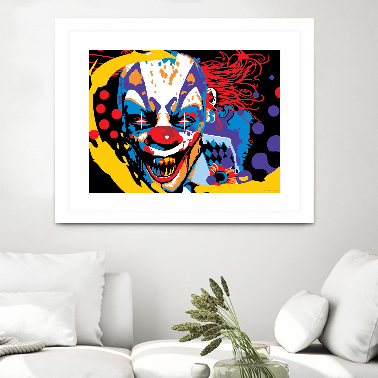 Clown by Ray Lengelé on GIANT ART - red street art horror