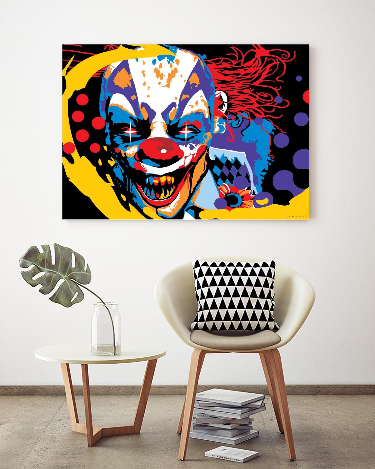 Clown by Ray Lengelé on GIANT ART - red street art horror