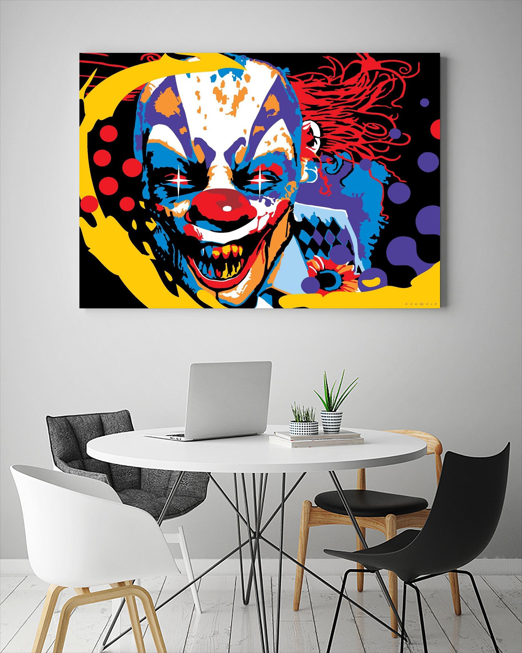 Clown by Ray Lengelé on GIANT ART - red street art horror
