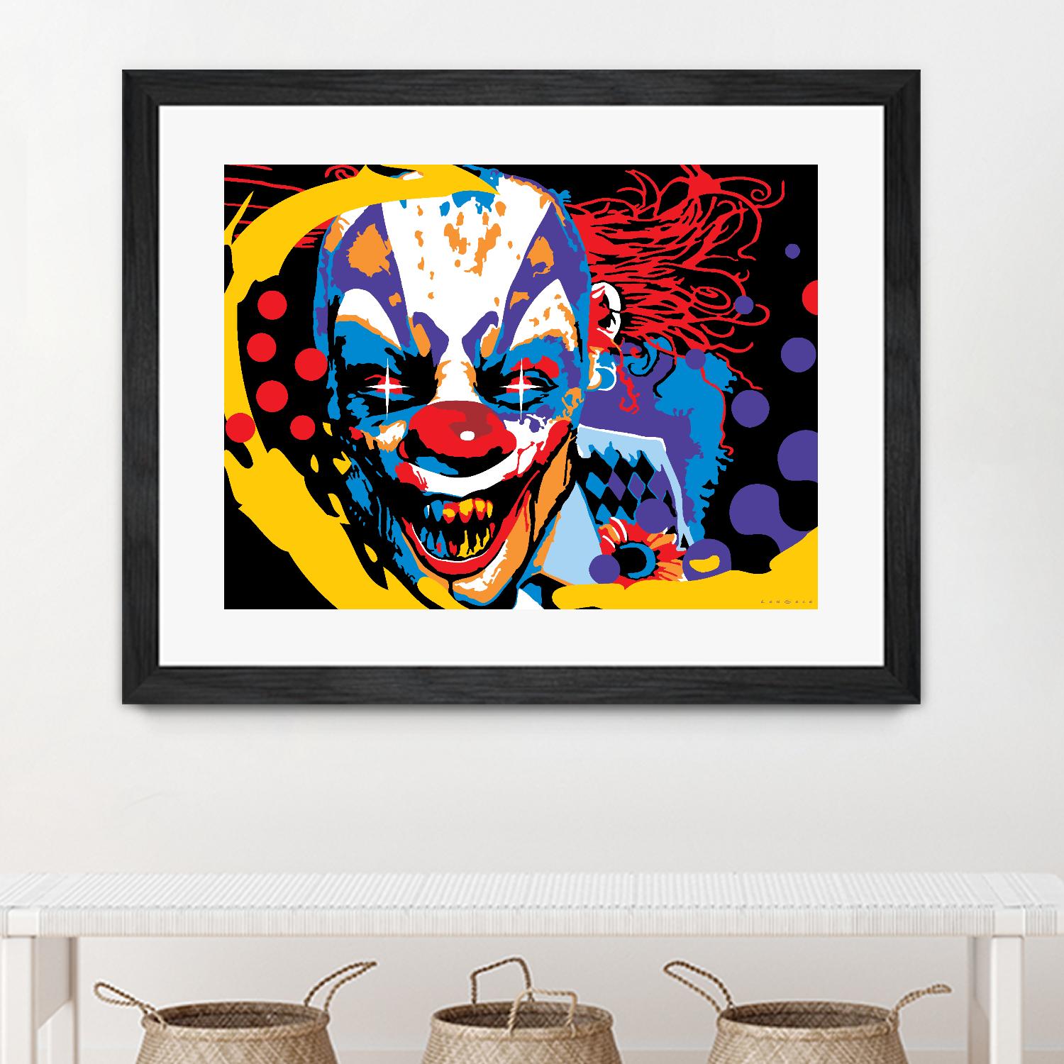 Clown by Ray Lengelé on GIANT ART - red street art horror