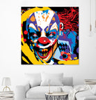 Clown by Ray Lengelé on GIANT ART - red street art horror