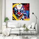 Clown by Ray Lengelé on GIANT ART - red street art horror