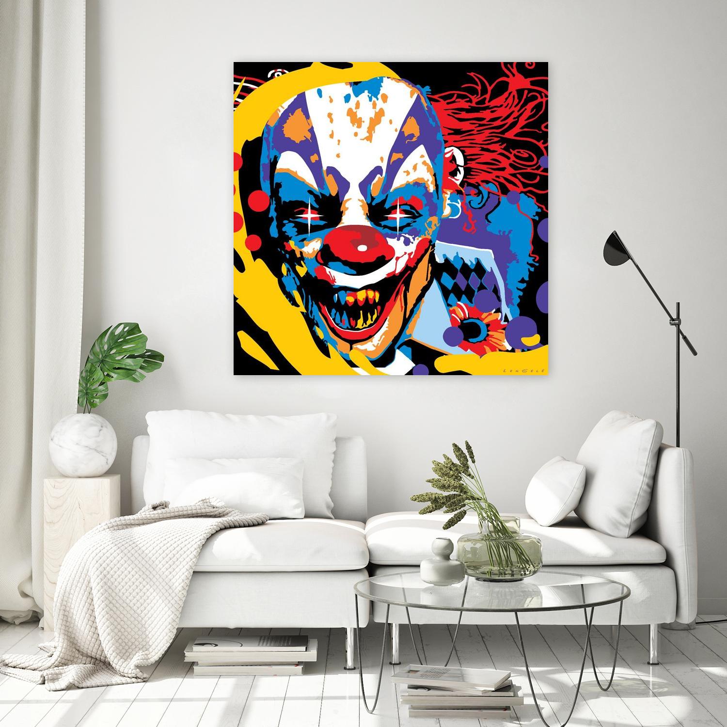 Clown by Ray Lengelé on GIANT ART - red street art horror