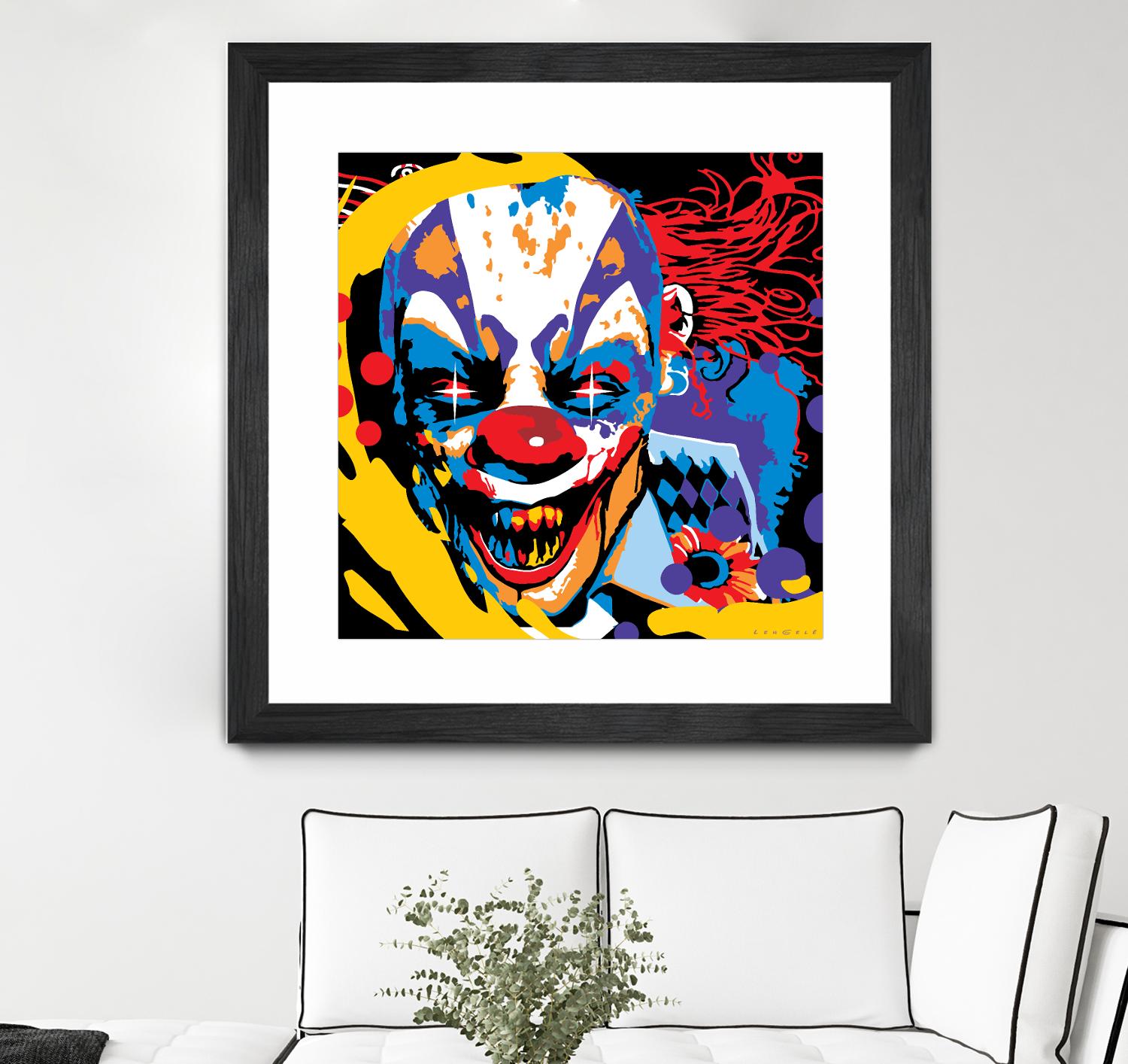 Clown by Ray Lengelé on GIANT ART - red street art horror