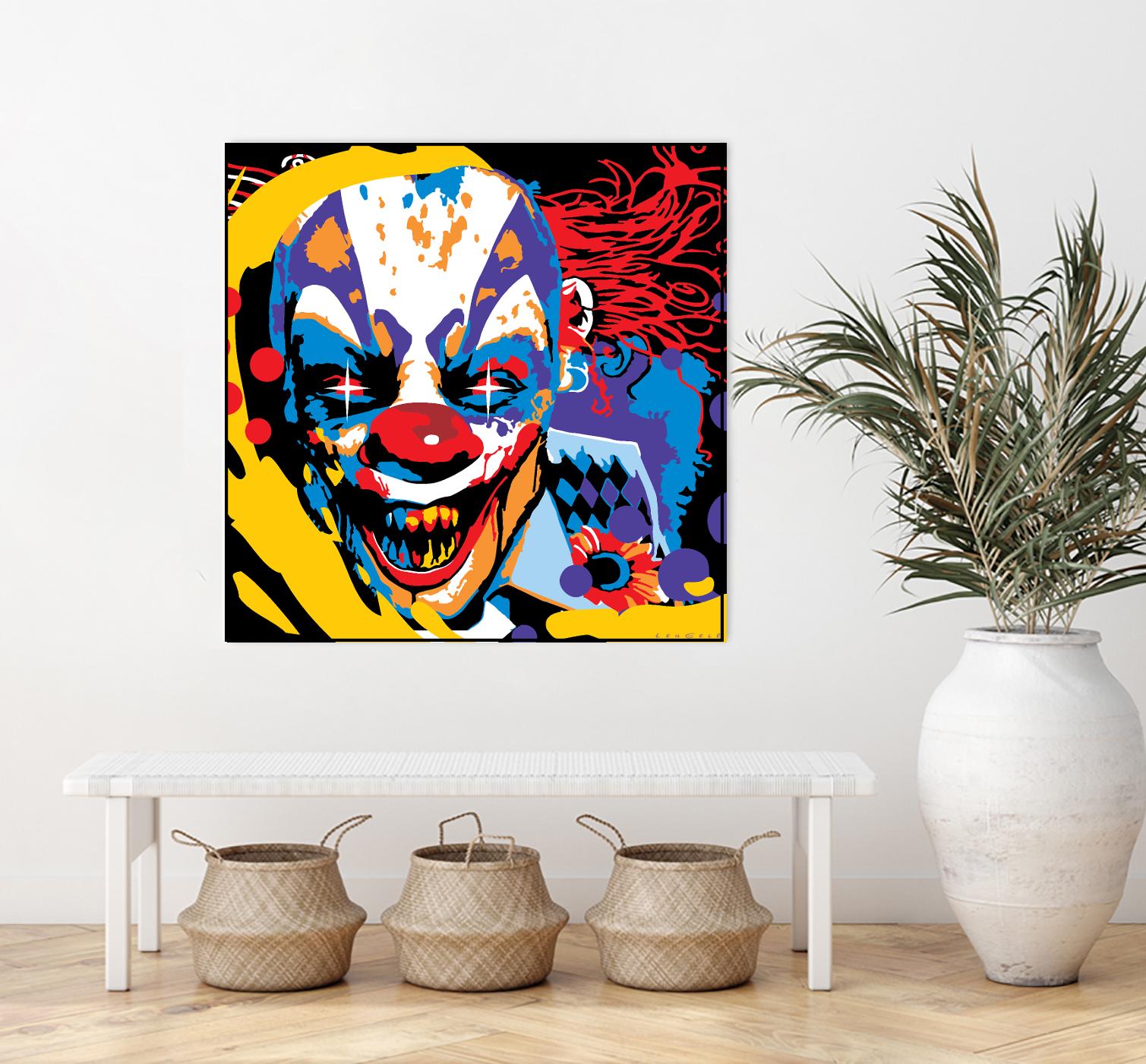 Clown by Ray Lengelé on GIANT ART - red street art horror