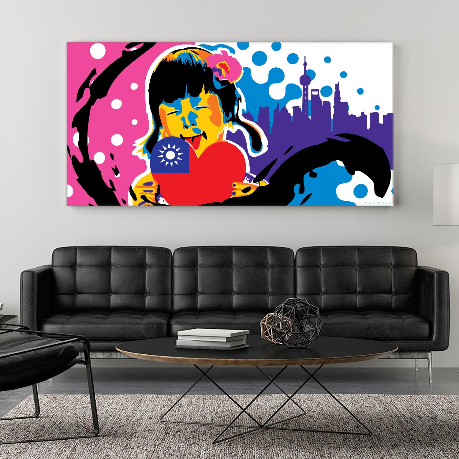 Heart by Ray Lengelé on GIANT ART - pink street art chinese