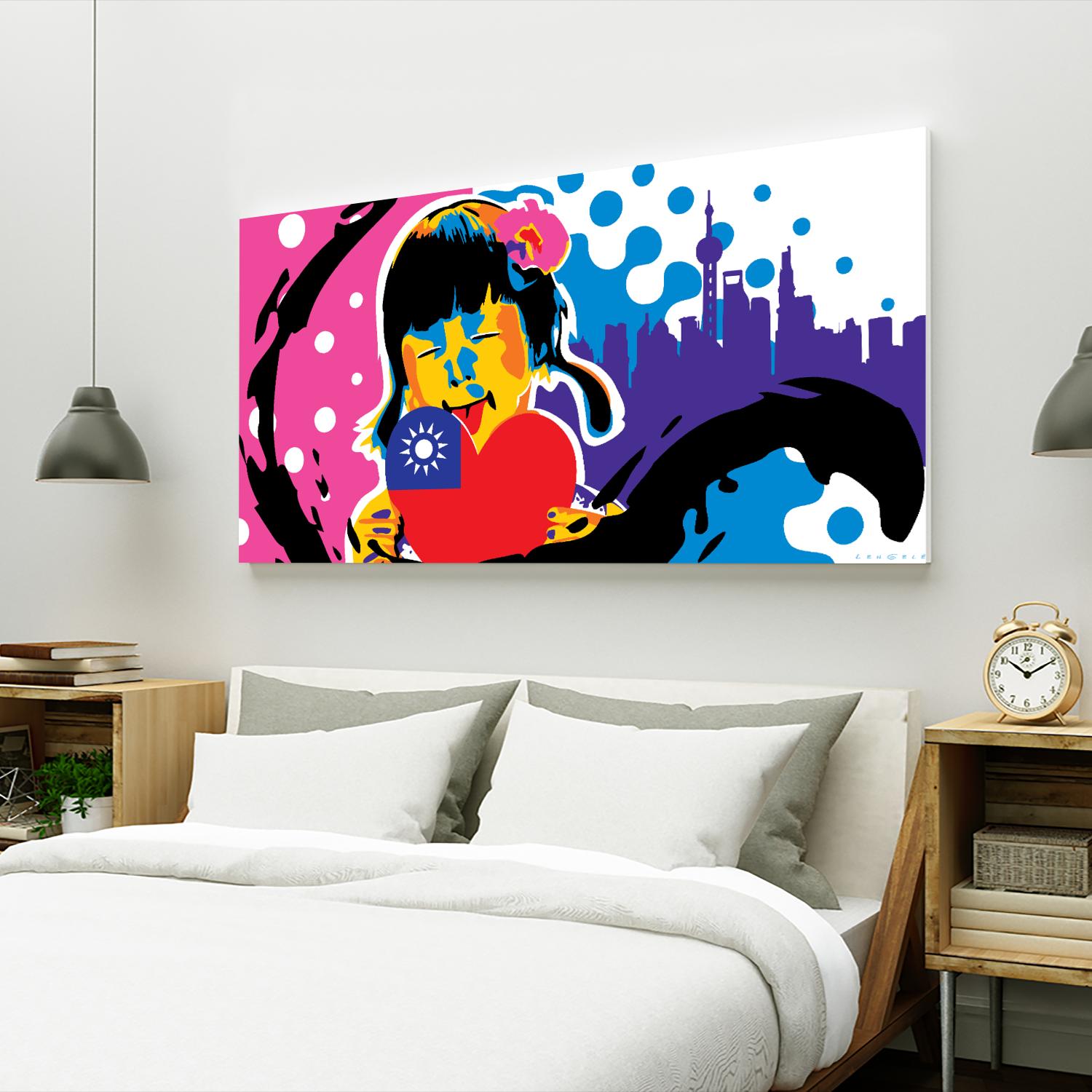 Heart by Ray Lengelé on GIANT ART - pink street art chinese