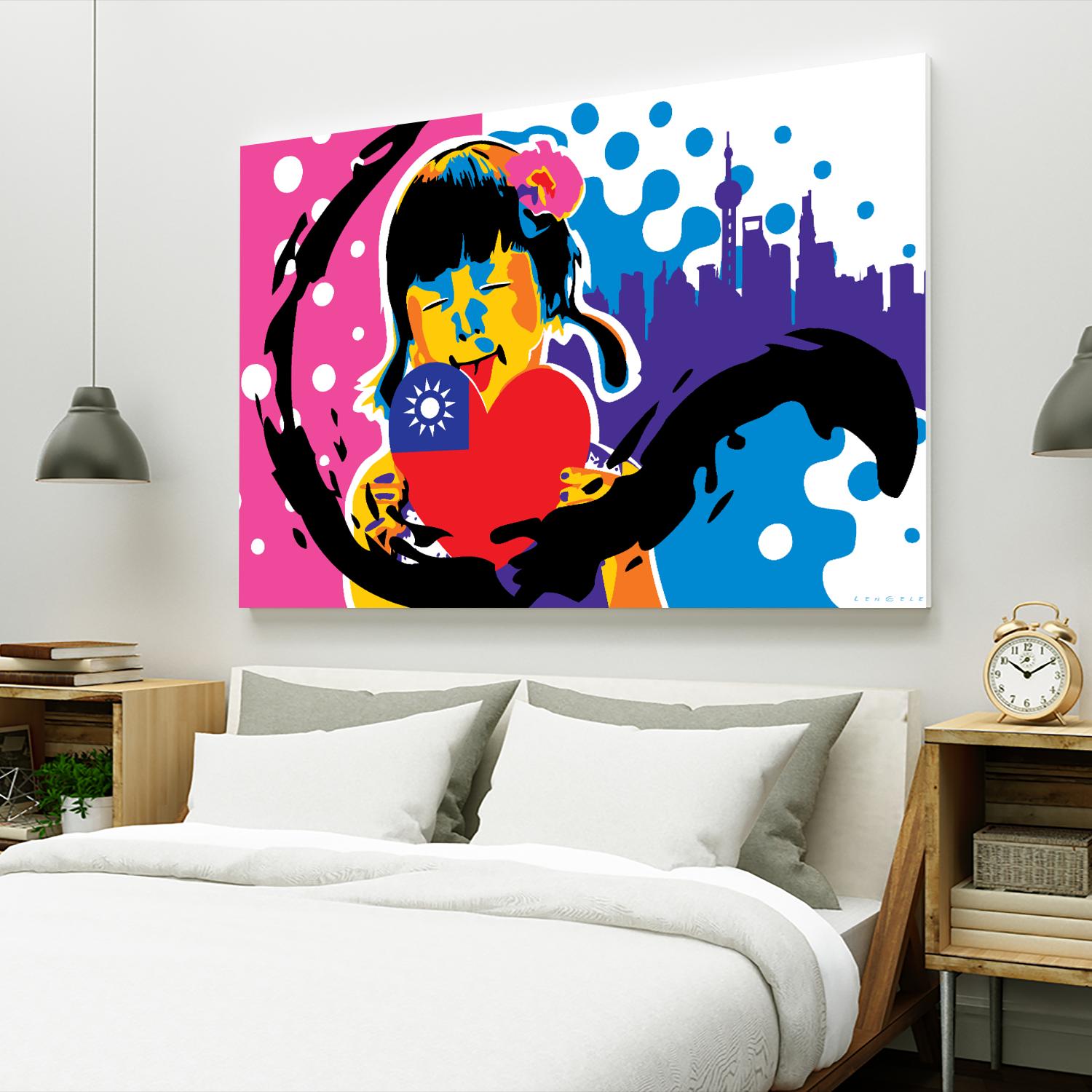 Heart by Ray Lengelé on GIANT ART - pink street art chinese