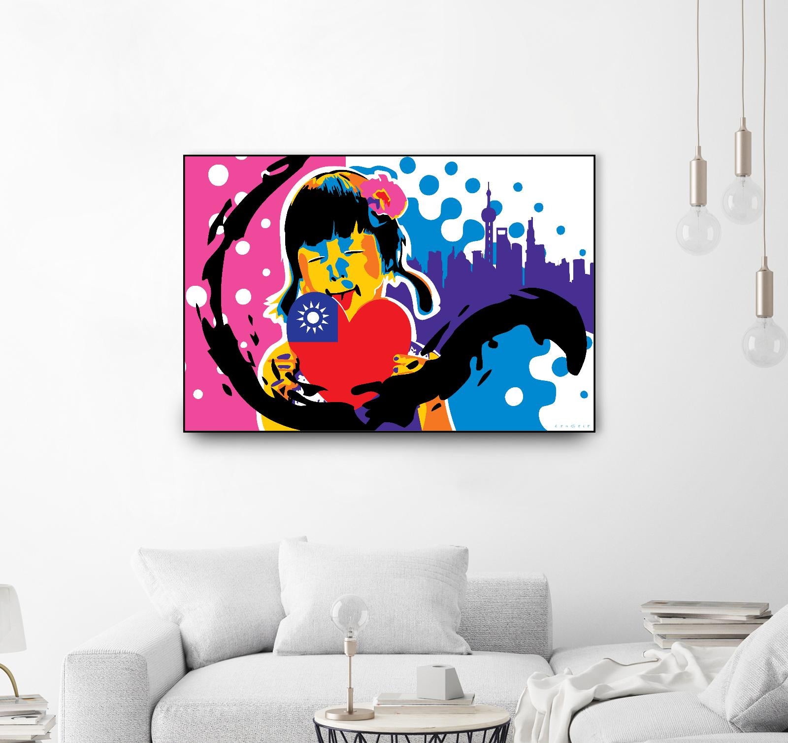 Heart by Ray Lengelé on GIANT ART - pink street art chinese