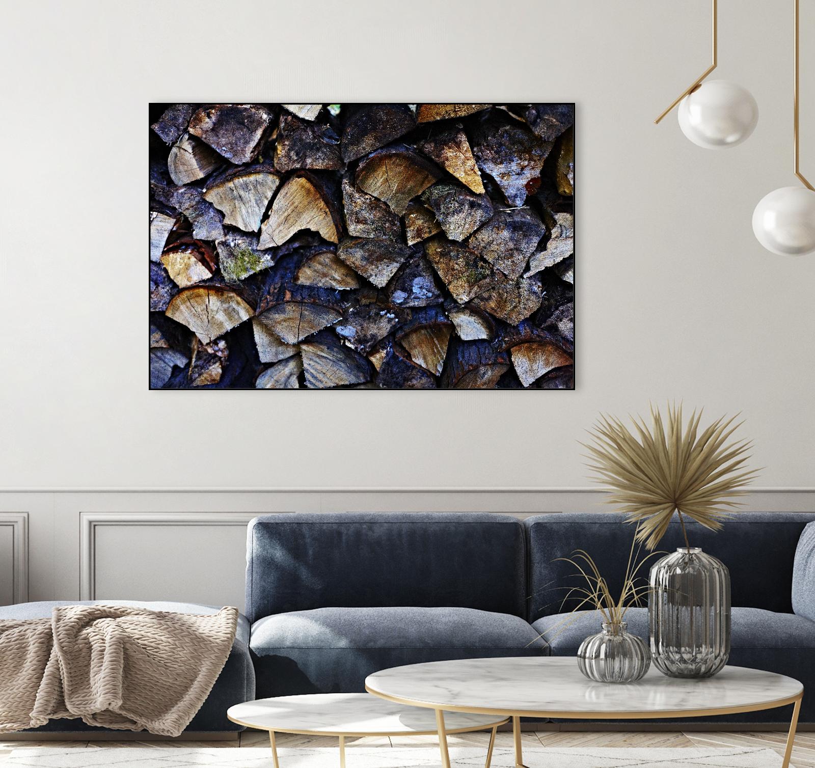 Wood I by Peter Morneau on GIANT ART - blue photo art