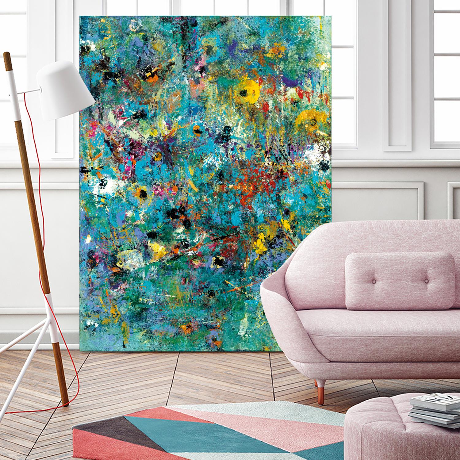 Carpe Diem 3 by Diane Lambin on GIANT ART - yellow abstract