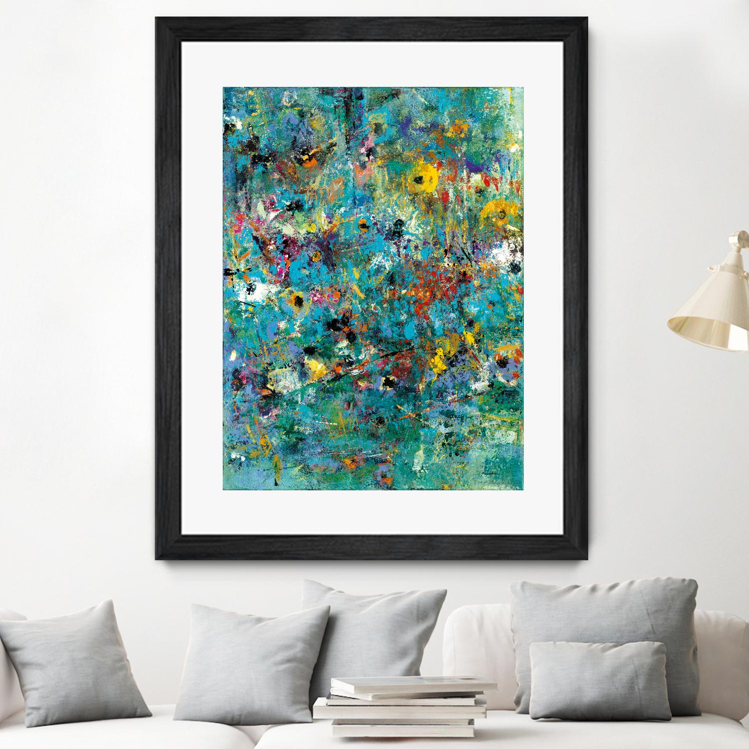 Carpe Diem 3 by Diane Lambin on GIANT ART - green abstract artiste québécois