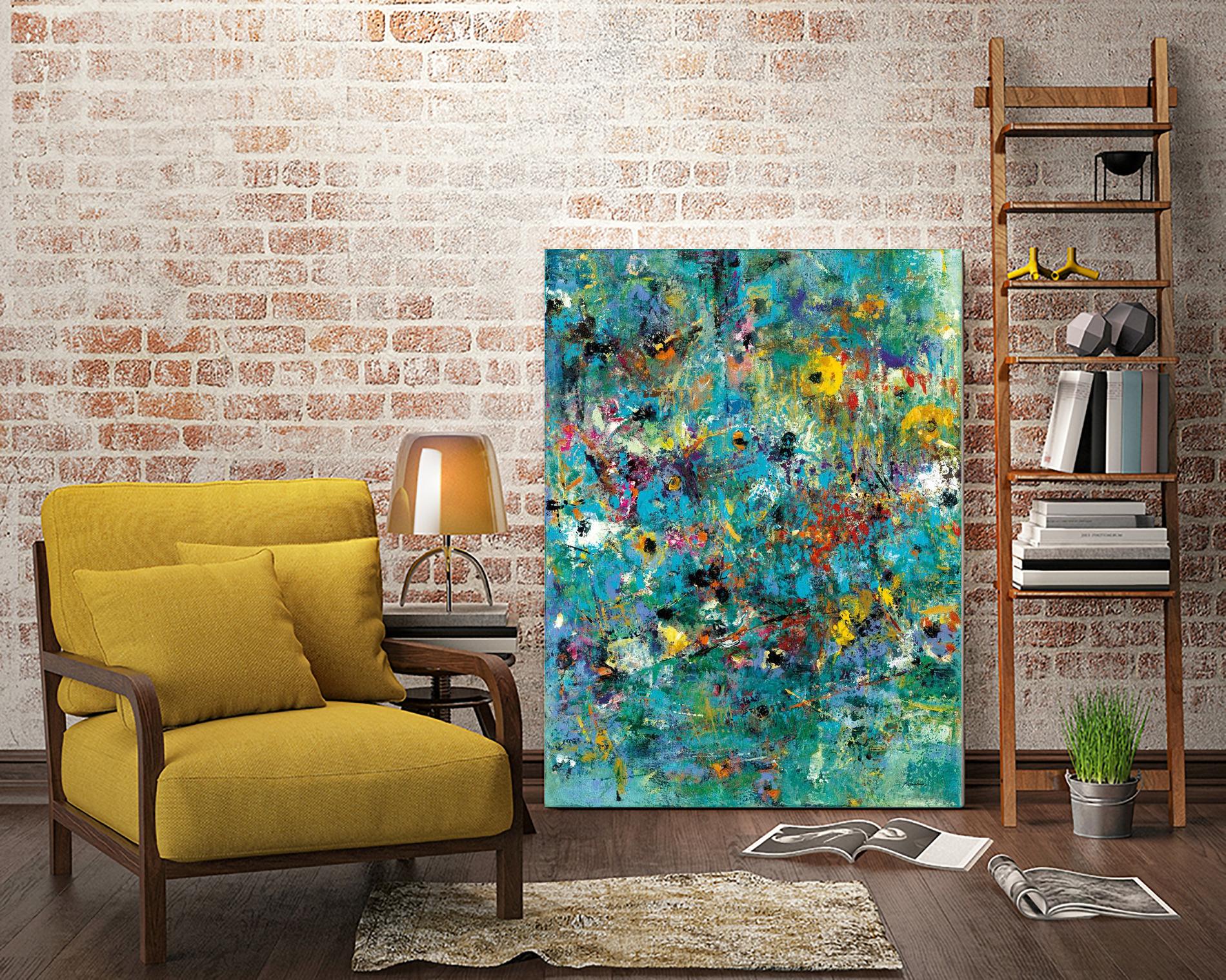 Carpe Diem 3 by Diane Lambin on GIANT ART - green abstract artiste québécois