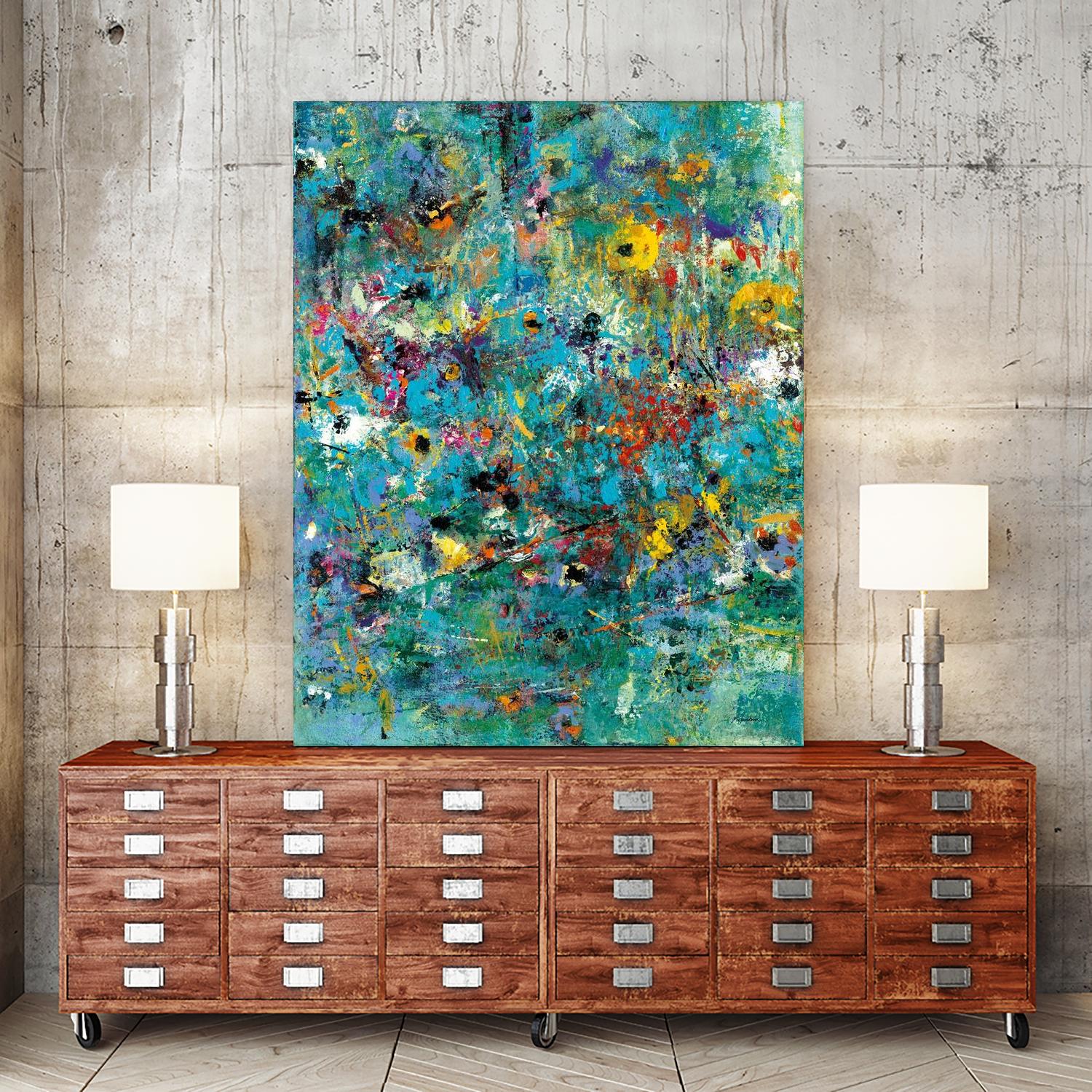 Carpe Diem 3 by Diane Lambin on GIANT ART - green abstract artiste québécois