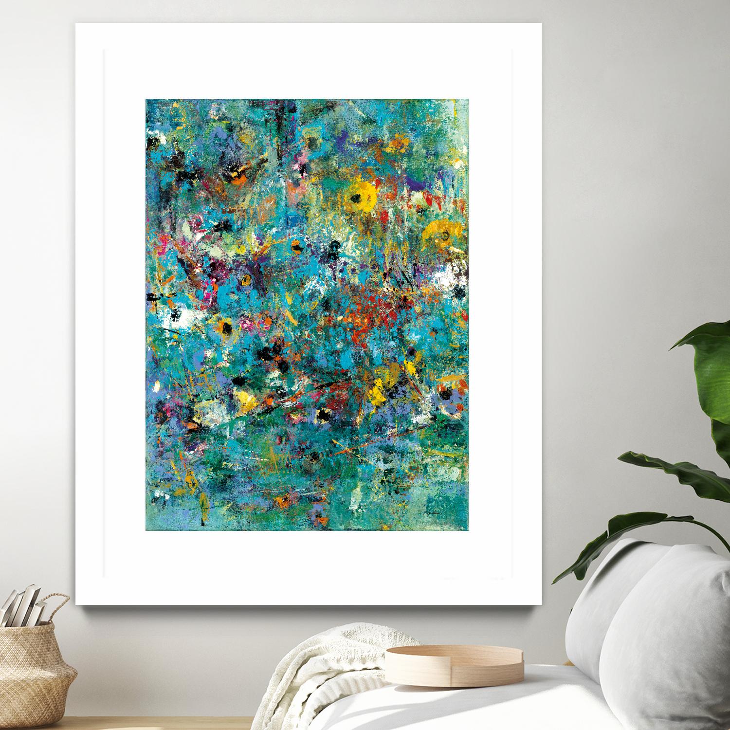 Carpe Diem 3 by Diane Lambin on GIANT ART - green abstract artiste québécois