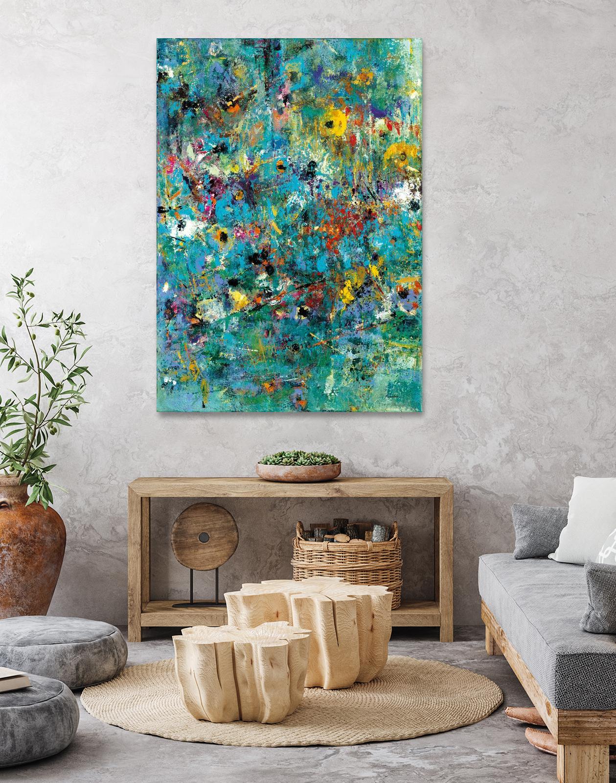 Carpe Diem 3 by Diane Lambin on GIANT ART - green abstract artiste québécois