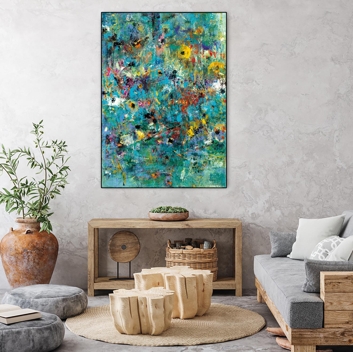 Carpe Diem 3 by Diane Lambin on GIANT ART - yellow abstract