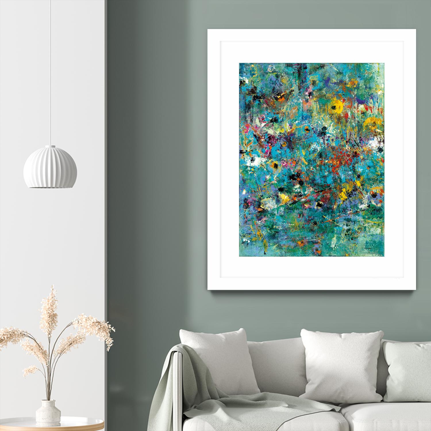 Carpe Diem 3 by Diane Lambin on GIANT ART - green abstract artiste québécois