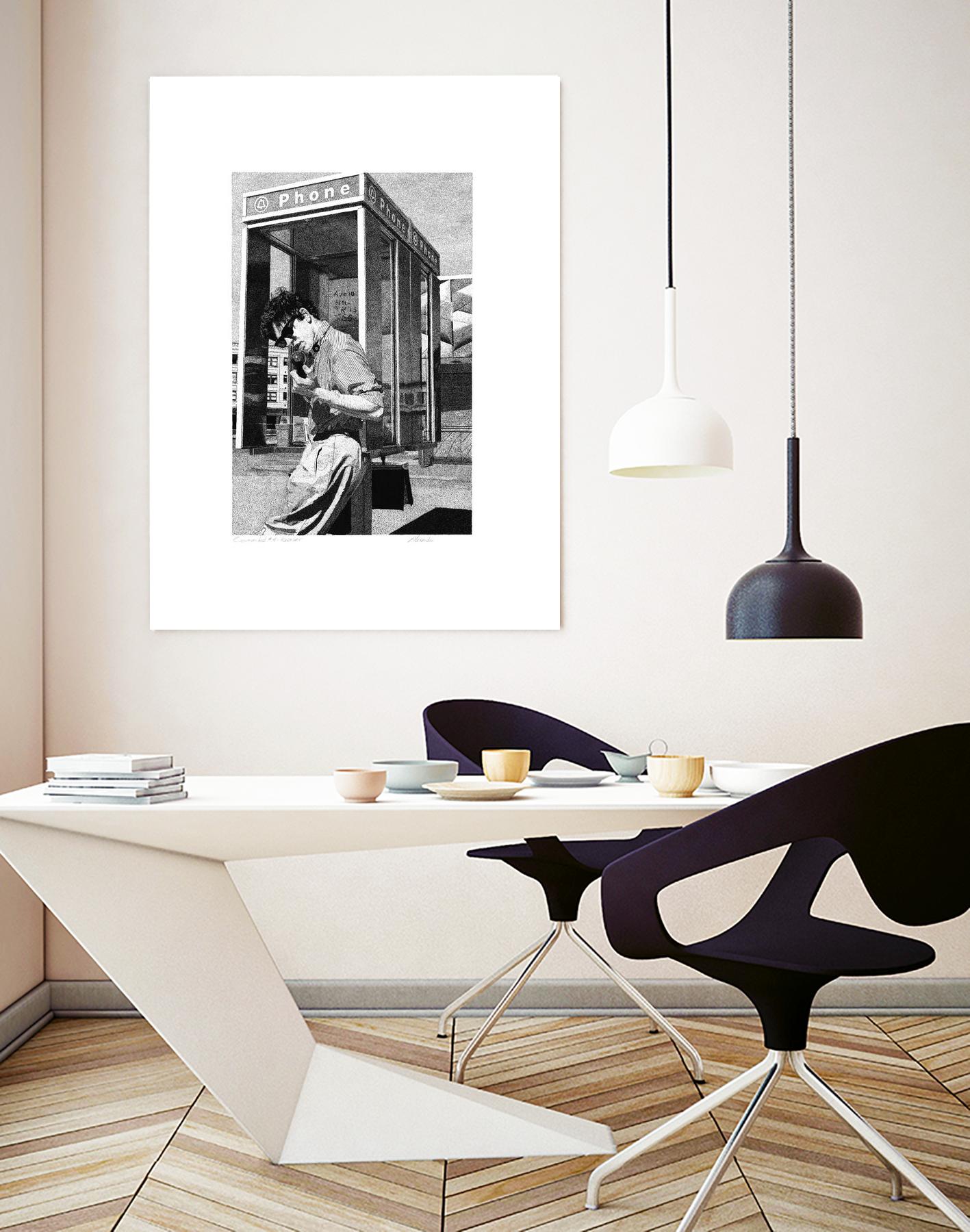 Receiver by Gill Alexander on GIANT ART - white black & white