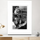 Cast by Gill Alexander on GIANT ART - white black & white television