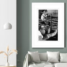 Cast by Gill Alexander on GIANT ART - white black & white television