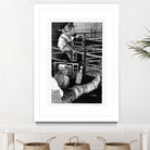 Cast by Gill Alexander on GIANT ART - white black & white television