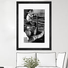 Cast by Gill Alexander on GIANT ART - white black & white television