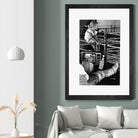 Cast by Gill Alexander on GIANT ART - white black & white television